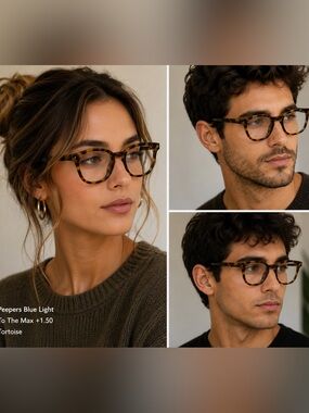 Peepers To The Max Blue Light Reading Glasses Tortoise +1.50 Unisex